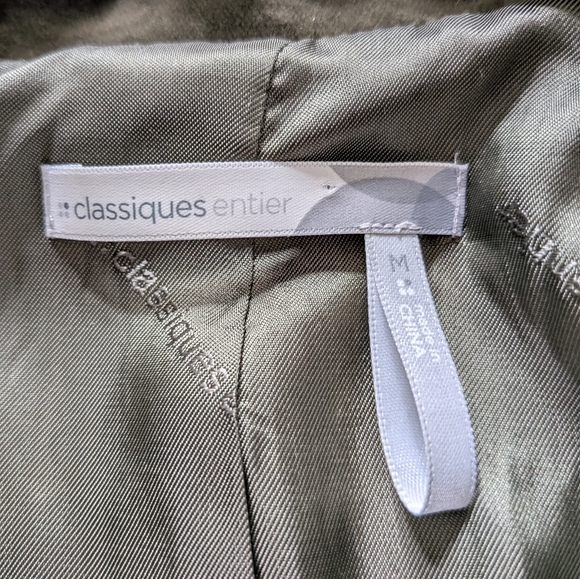 Classiques Entier Olive Green Crushed Velvet Jacket Medium - Picture 6 of 15